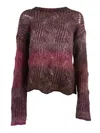 Kangra Cashmere Crew Neck Sweater With Shades Effect In Multi
