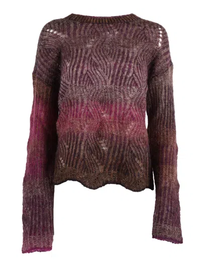 KANGRA CASHMERE CREW NECK SWEATER WITH SHADES EFFECT