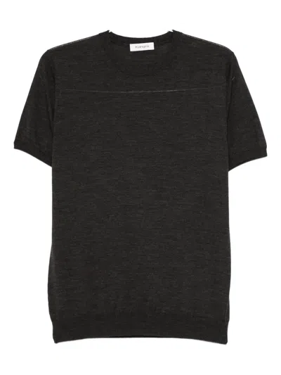 Kangra Cashmere Crew-neck T-shirt In Black