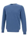Kangra Cashmere Crew-neck Wool Sweater In Blue