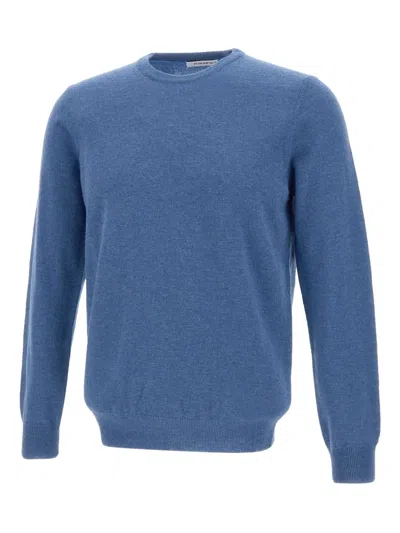 Kangra Cashmere Crew-neck Wool Sweater In Blue