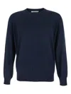 Kangra Cashmere Crew-neck Wool Sweater In Blue
