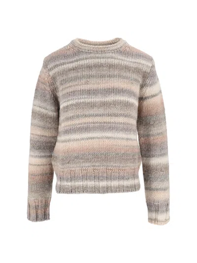 Kangra Cashmere Crewneck In Printed Yarn In Multi