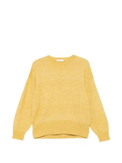 Kangra Cashmere Crew-neck Knitted Sweater In Yellow