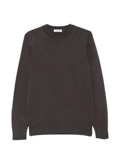 Kangra Cashmere Crew-neck Ribbed-trim Sweater In Brown