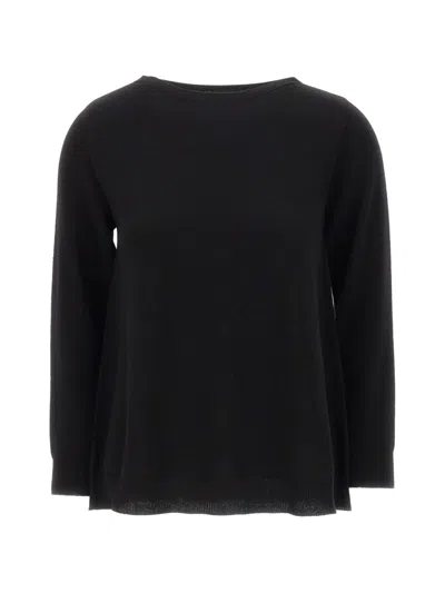 Kangra Cashmere Crew-neck Sweater In Black