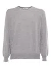 Kangra Cashmere Crewneck Sweater In Gray