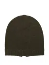 Kangra Cashmere Detail Beanie In Green