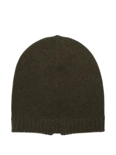Kangra Cashmere Detail Beanie In Green