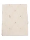 Kangra Cashmere Diamond-pattern Embellished Scarf In Neutral