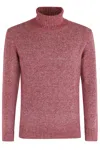 Kangra Cashmere Ribbed Turtleneck Sweater In Pink