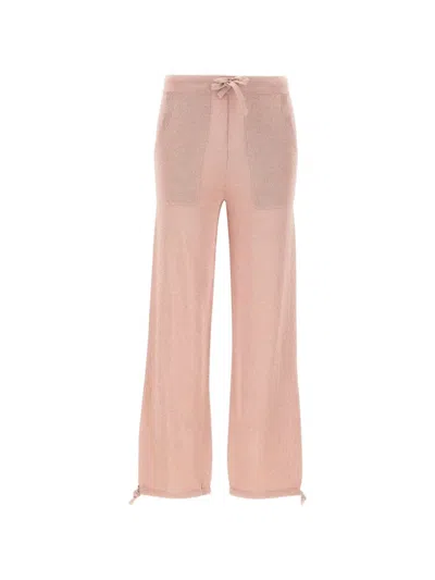 Kangra Cashmere Drawstring-waist Knitted Trousers In Pink