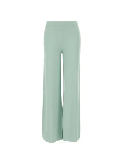Kangra Cashmere Elasticated-waistband Palazzo Pants In Green