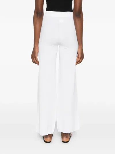Kangra Cashmere Elasticated-waistband Palazzo Pants In White