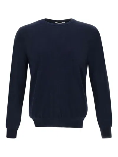 Kangra Cashmere Elbow Patch Sweater In Blue