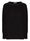 Kangra Cashmere Embellished-neck Sweater In Black