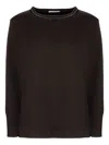 Kangra Cashmere Embellished-neck Sweater In Brown