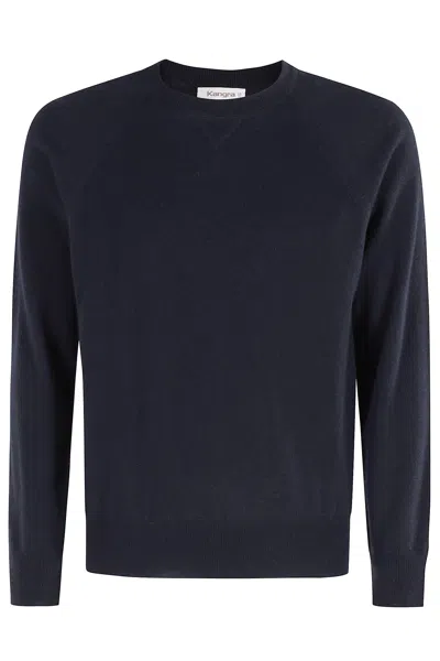 Kangra Cashmere Felpa Girocollo In Blue