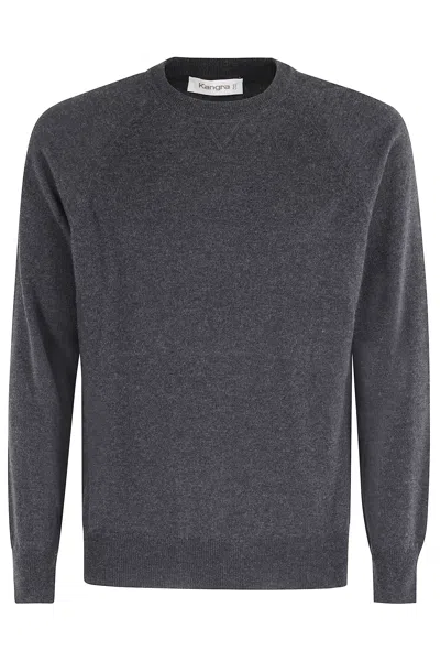 Kangra Cashmere Felpa Girocollo In Gray