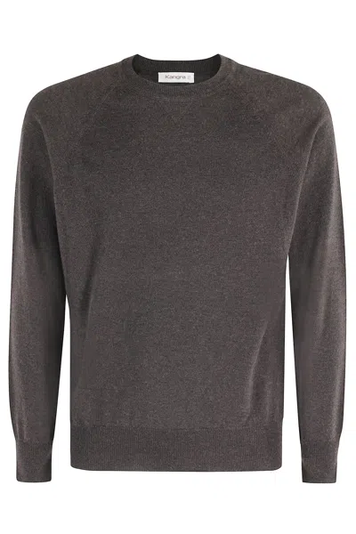 Kangra Cashmere Felpa Girocollo In Gray