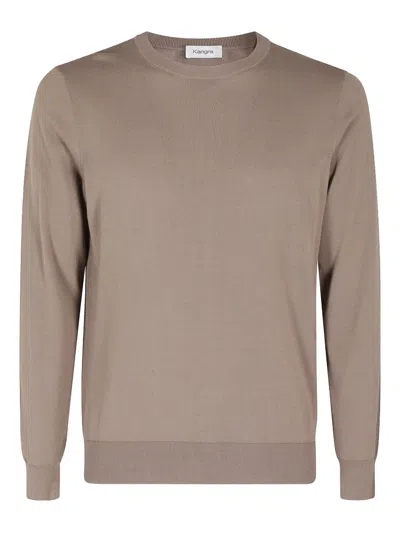 Kangra Cashmere Maglia Girocollo Cotone 1filo In Gray