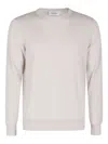 Kangra Cashmere Maglia Girocollo Cotone 1filo In Neutral