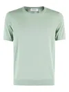 Kangra Cashmere Kangra Short-sleeved Cotton Knit Top With Ribbed Detailing