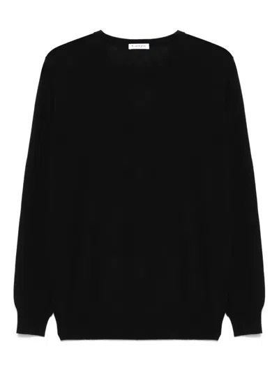 Kangra Cashmere Fine-knit T-shirt In Black