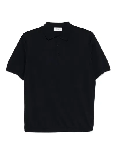 Kangra Cashmere Fine-ribbed Polo Shirt In Blue