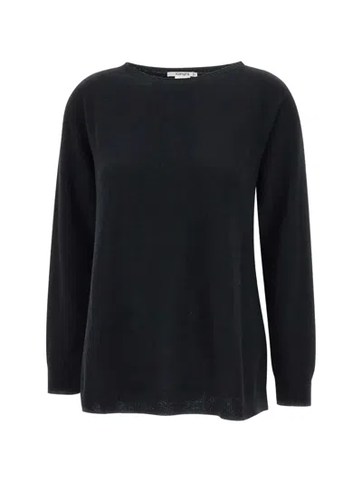 Kangra Cashmere Fine-knit Sweater In Black