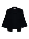 Kangra Cashmere Fringed Cardigan In Black