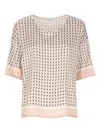Kangra Cashmere Cashmere-viscose Blouse With Geometric Pattern In Pattern