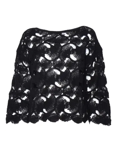 Kangra Cashmere Cornely Boat Neck Sweater In Black