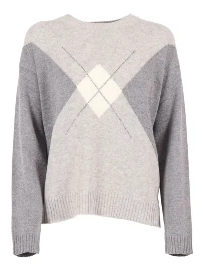 Kangra Cashmere Crew-neck Sweater In Gray