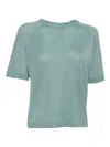 Kangra Cashmere Green Lurex Sweater In Green