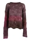 Kangra Cashmere Crew Neck Sweater With Shades Effect In Multi