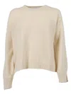 Kangra Cashmere Ribbed-cuff Cashmere-wool-blend Sweater In Neutral