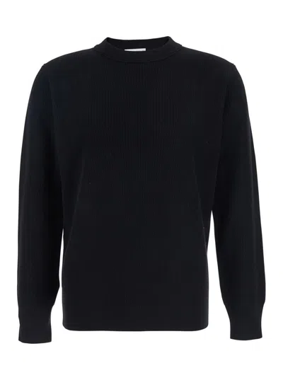 Kangra Cashmere Girocollo Costina 12gg In Black