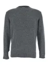 Kangra Cashmere Crew-neck Wool Sweater In Gray