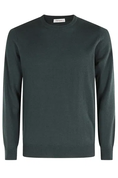 Kangra Cashmere Round-neck Cashmere Sweater In Green
