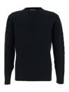 Kangra Cashmere Cable-knit Crew-neck Sweater In Black