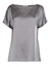 Kangra Cashmere Gray Viscose Blouse In Gray