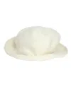 Kangra Cashmere Wide Brim Hat In White