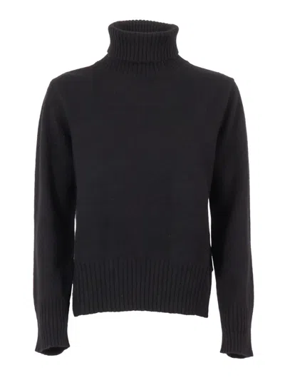 Kangra Cashmere Ribbed-trim Roll-neck Sweater In Black