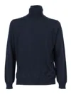 Kangra Cashmere Turtleneck Wool Sweater In Blue