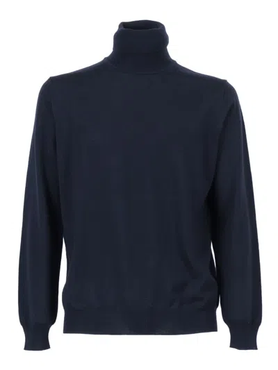 Kangra Cashmere High Neck In Blue
