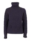 Kangra Cashmere High Neck In Blue