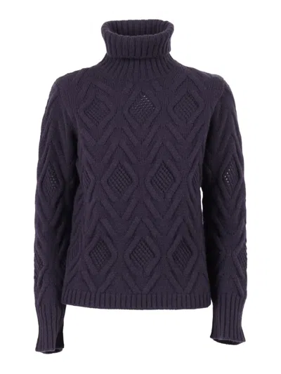 Kangra Cashmere High Neck In Blue