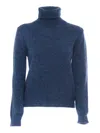 Kangra Cashmere Regular Fit Turtleneck Sweater In Blue