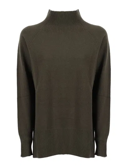Kangra Cashmere High Neck In Green